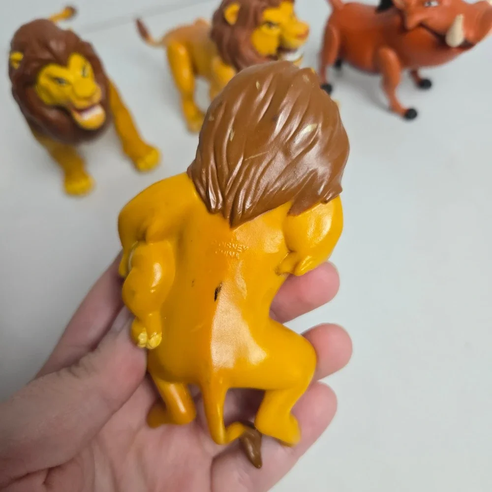 The Lion King Vintage Lot of 4 PVC Figures Toys Battle Action Fighting Mufasa